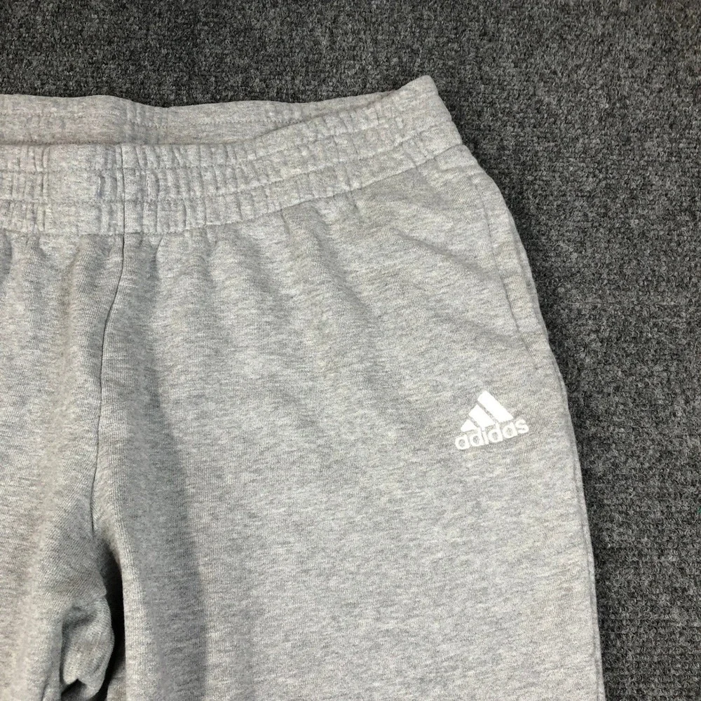 Adidas‎ Essentials French Terry Tapered Cuff Logo Pants Grey Mens Size XL